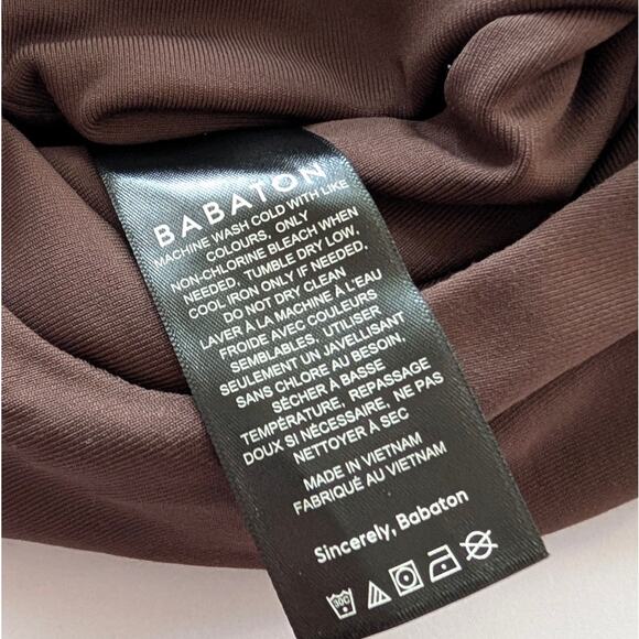 Aritzia Babaton Brown Contour Crewneck Short Sleeve Bodysuit, size S - Picture 8 of 8